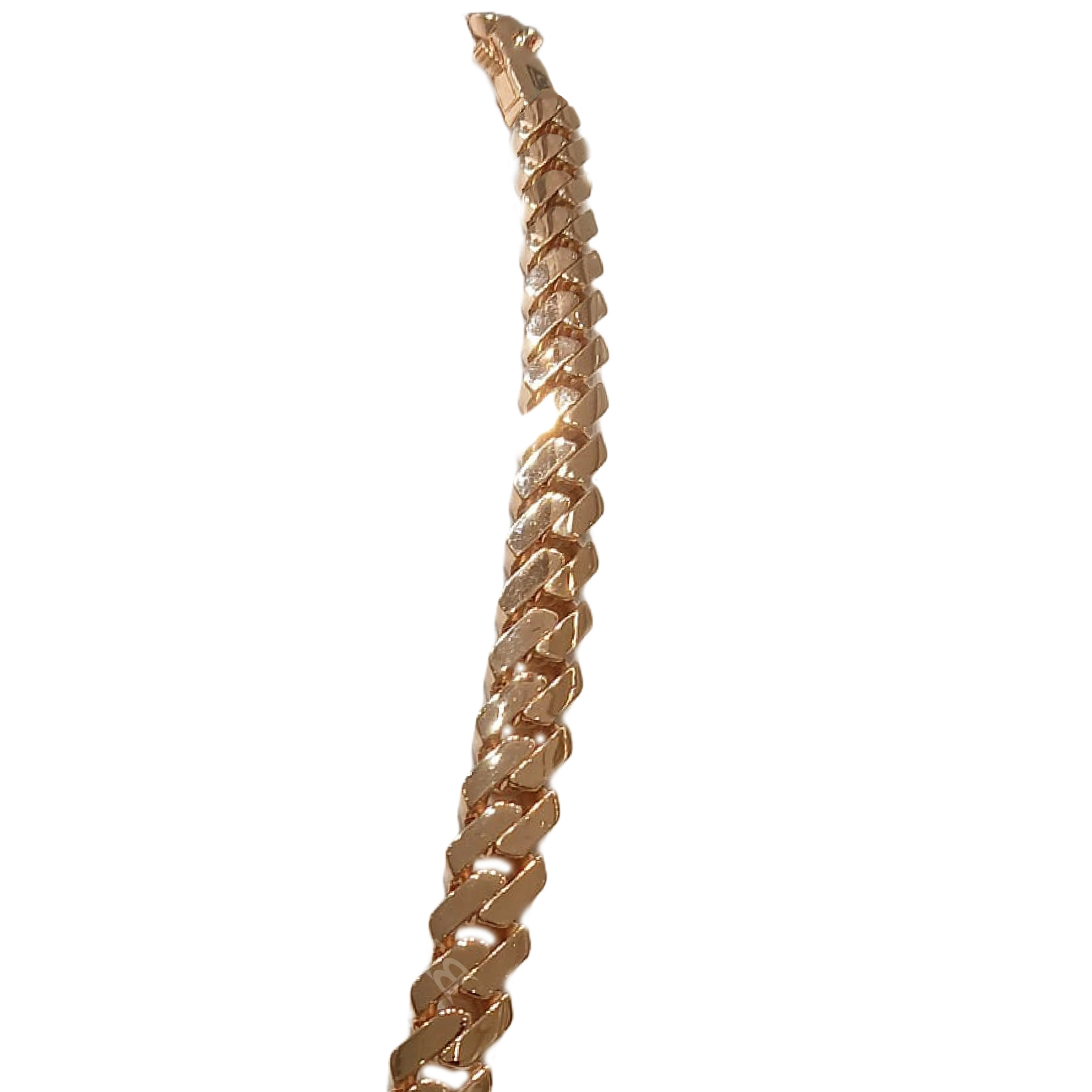 VASCRO 18k PVD Bonded Herringbone Chain Necklace – 6.5mm – 5 Sizes – Yellow Gold – Velvet Pouch