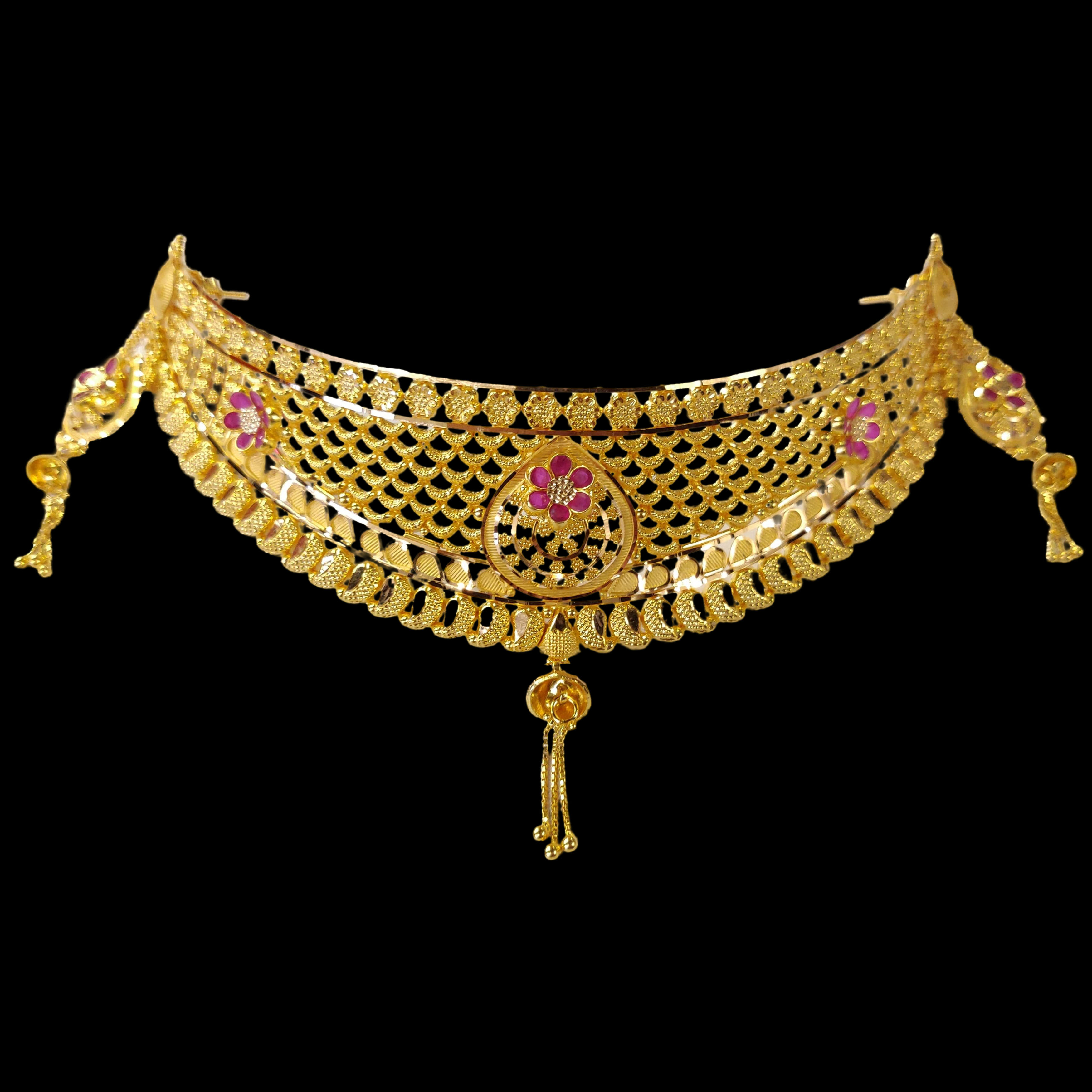 GUINEA 22k GOLD TRADITIONAL CHOKER SET FOR PARTY AND WEDDING WEAR