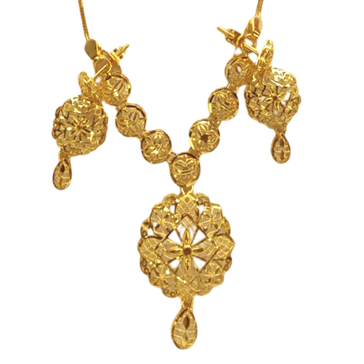 Guinea 22k Light Weight Gold Necklace Set