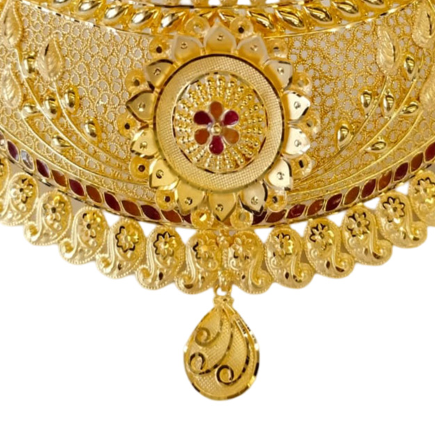 GUINEA 22k GOLD TRADITIONAL CHOKER SET FOR PARTY AND WEDDING WEAR