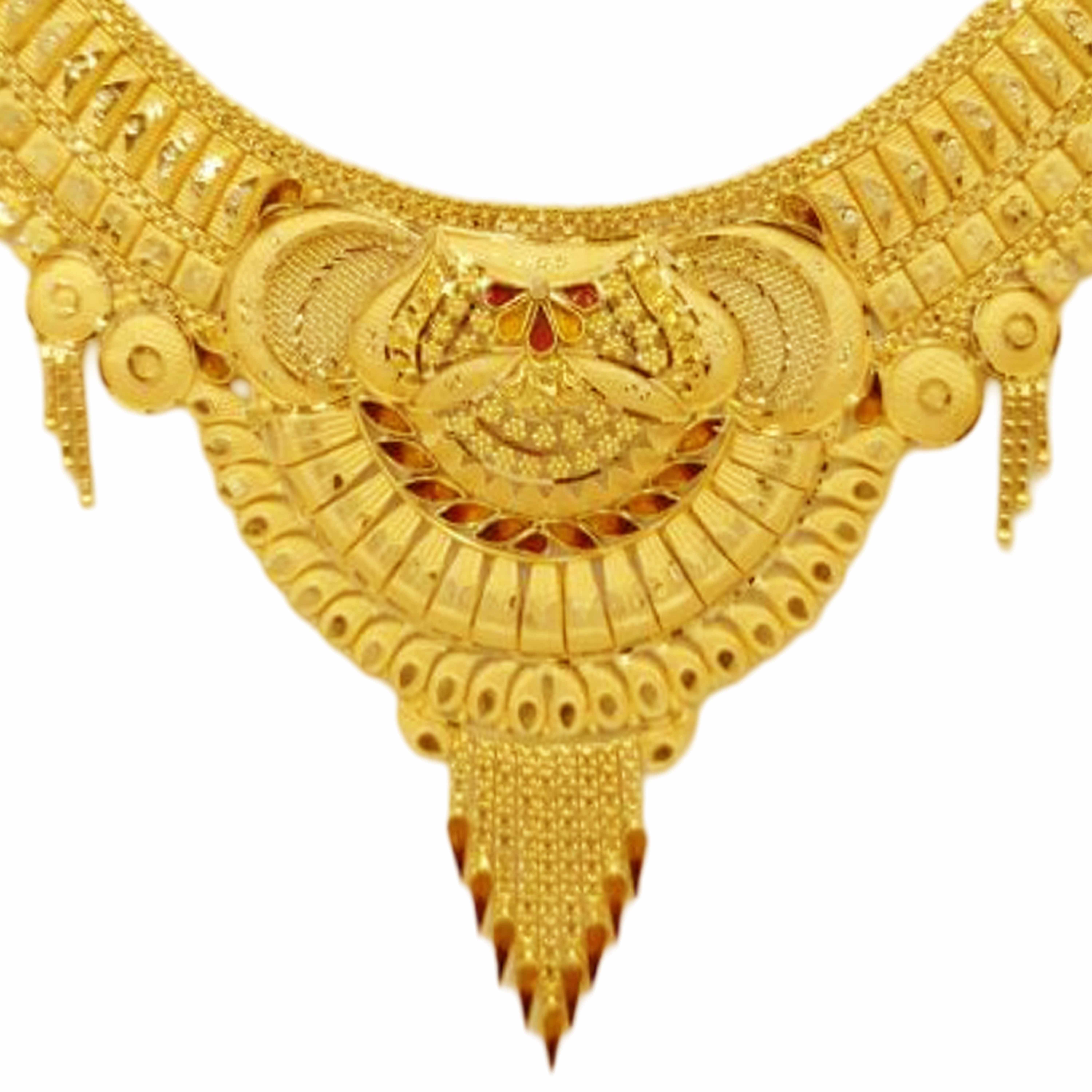 GUINEA 22k GOLD DESIGNER NECKLACE SET