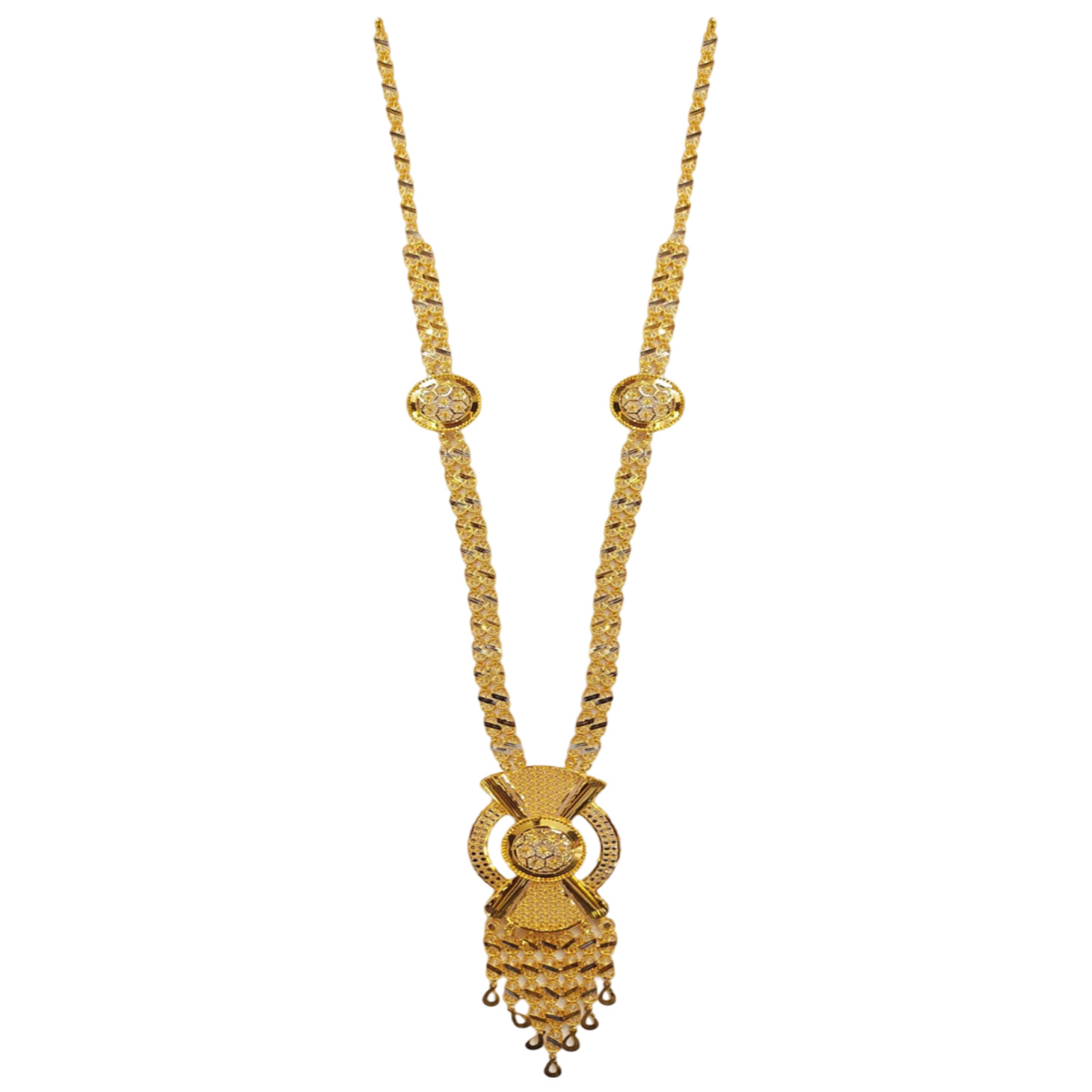 GUINEA 22k GOLD DESIGNER NECKLACE SET