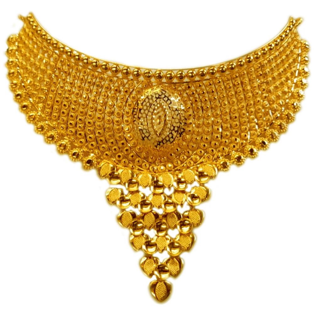 GUINEA 22k GOLD TRADITIONAL CHOKER SET FOR PARTY AND WEDDING WEAR