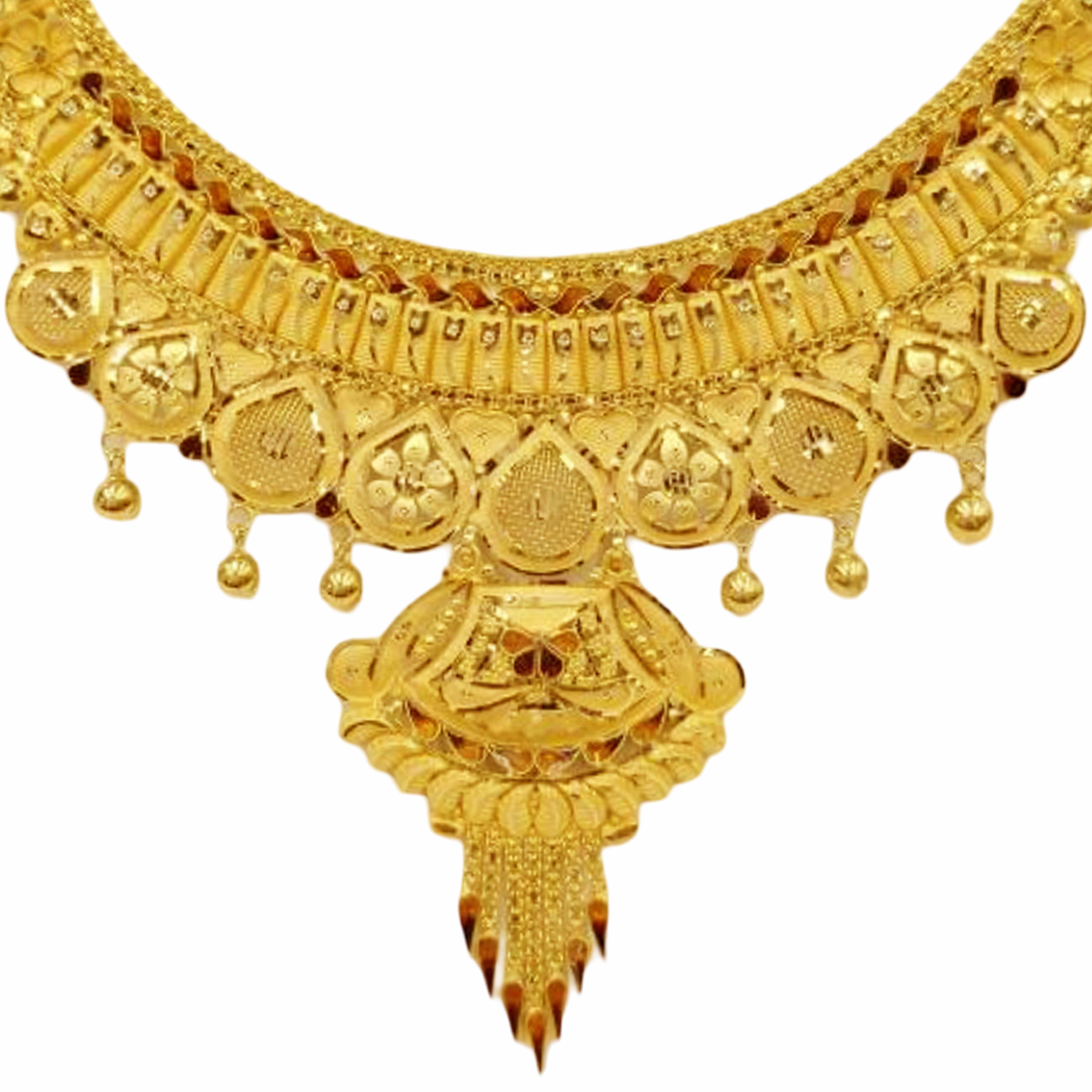 GUINEA 22k GOLD DESIGNER NECKLACE SET