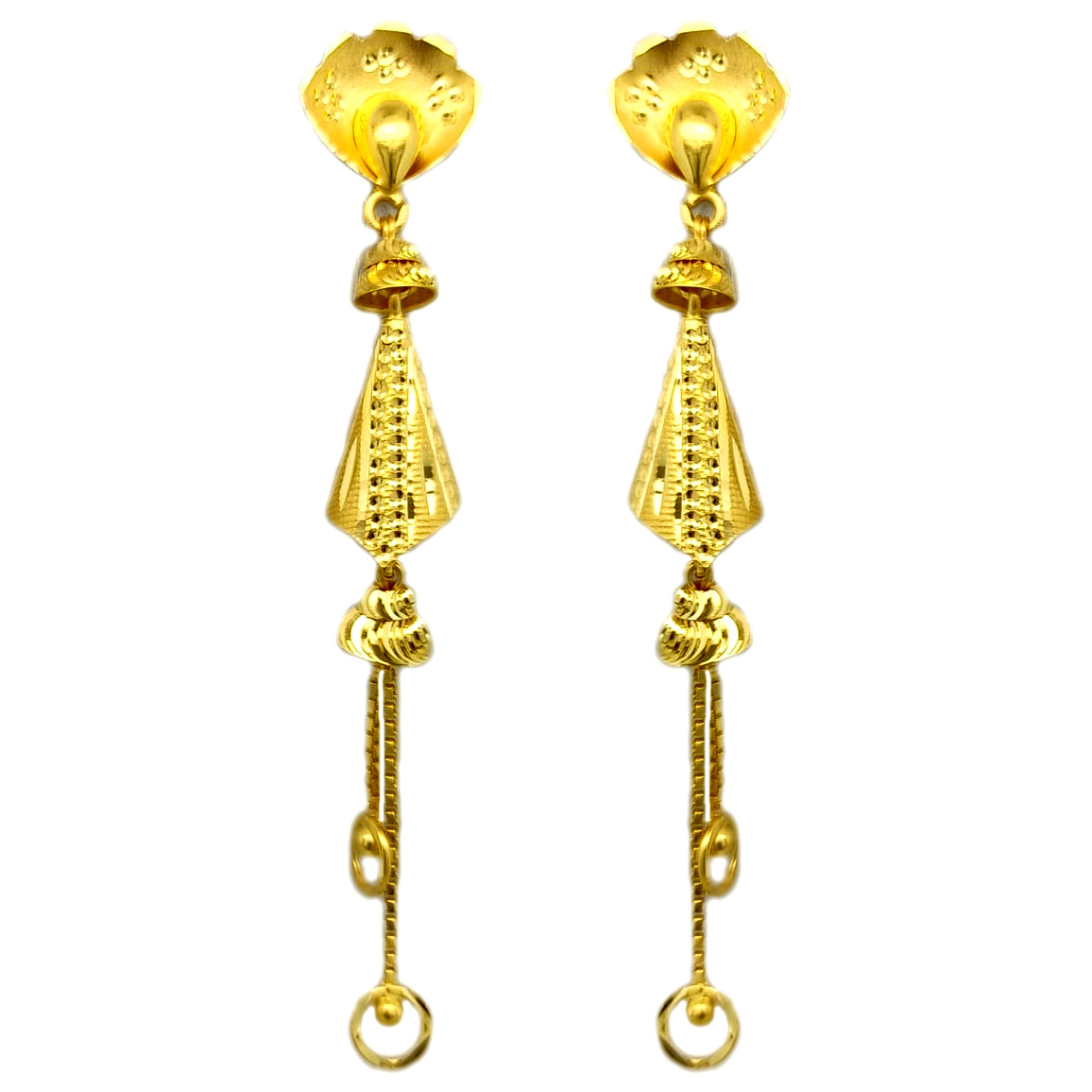 Glamorous Two tone Gold Hoop Earrings - ER-785