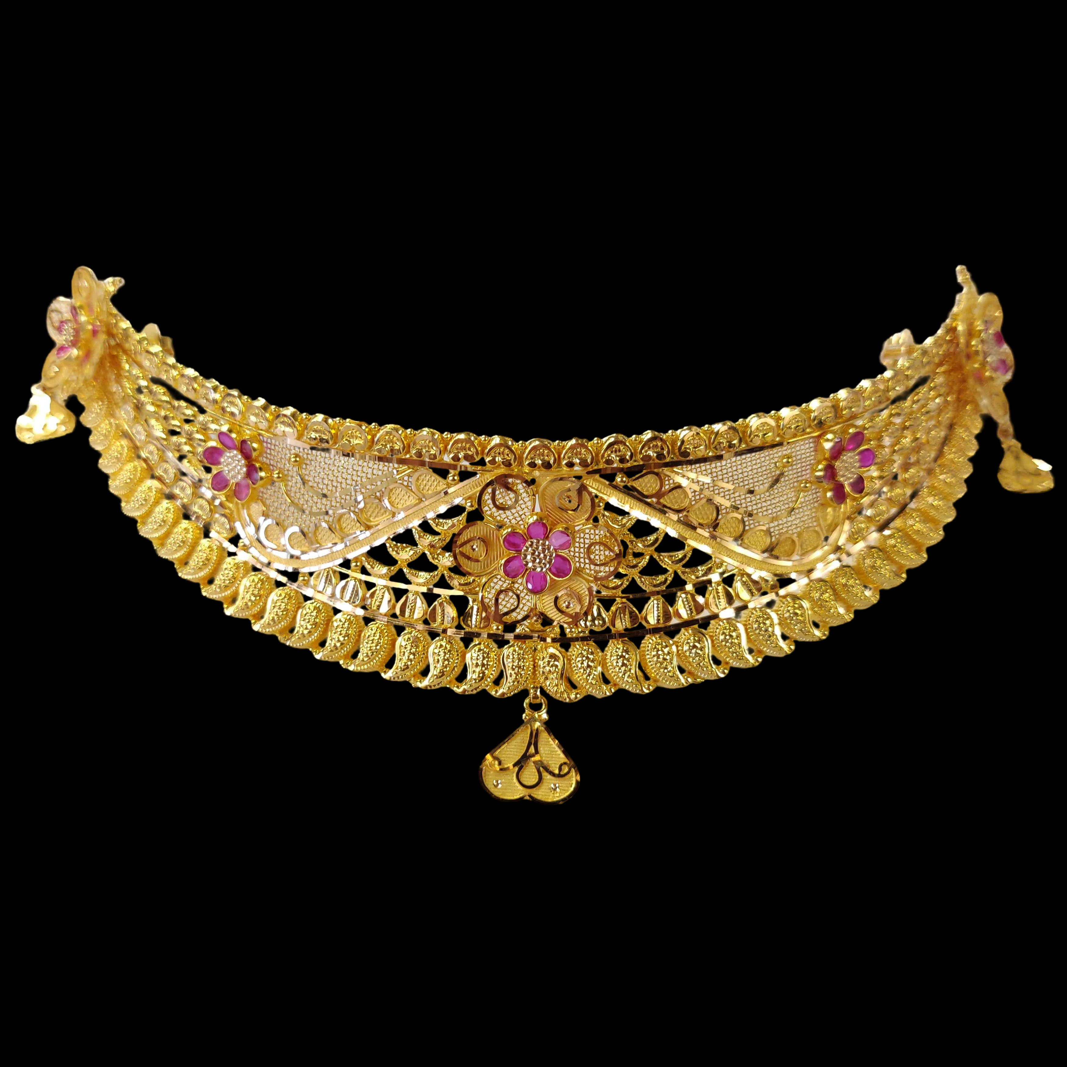 GUINEA 22k GOLD TRADITIONAL CHOKER SET FOR PARTY AND WEDDING WEAR