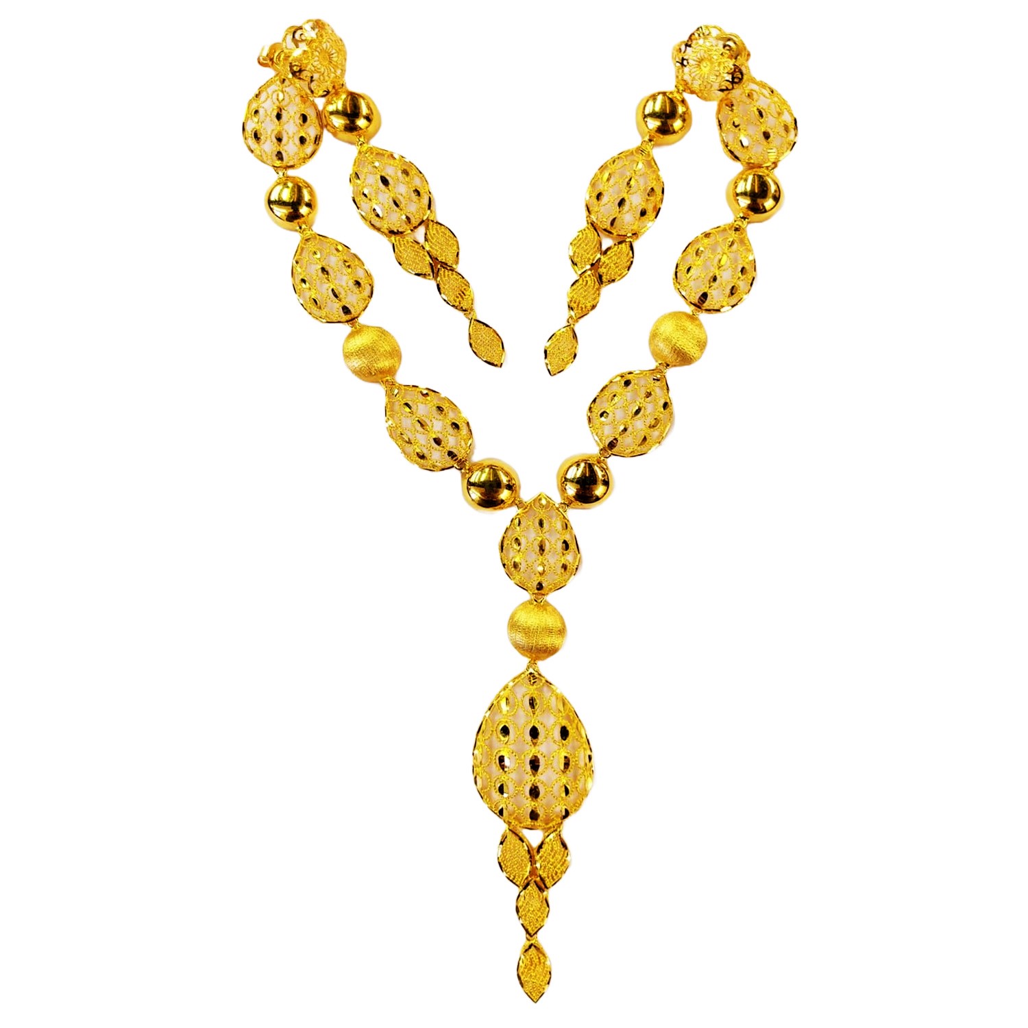 GUINEA 22k GOLD DESIGNER NECKLACE SET