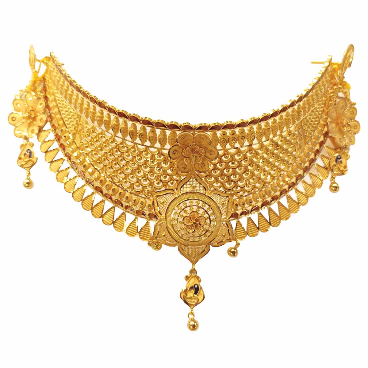 GUINEA 22k GOLD DESIGNER NECKLACE SET